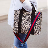 Sofia Leopard Canvas Crossbody Tote