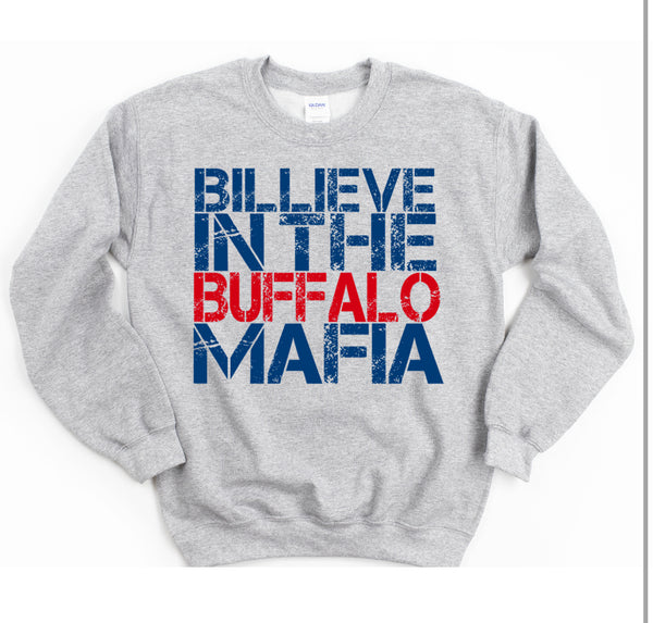 Revamped New York, Tops, Revamped Bleached Buffalo Bills Mafia Cropped  Crew