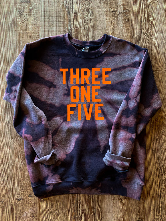 Three one Five on Bleached Blue